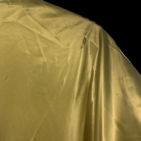 Vtg Atlantic Beach Plus Sz 3X Gold Metallic Vinyl Shiny PVC Raincoat Zip Lined - Picture 10 of 10